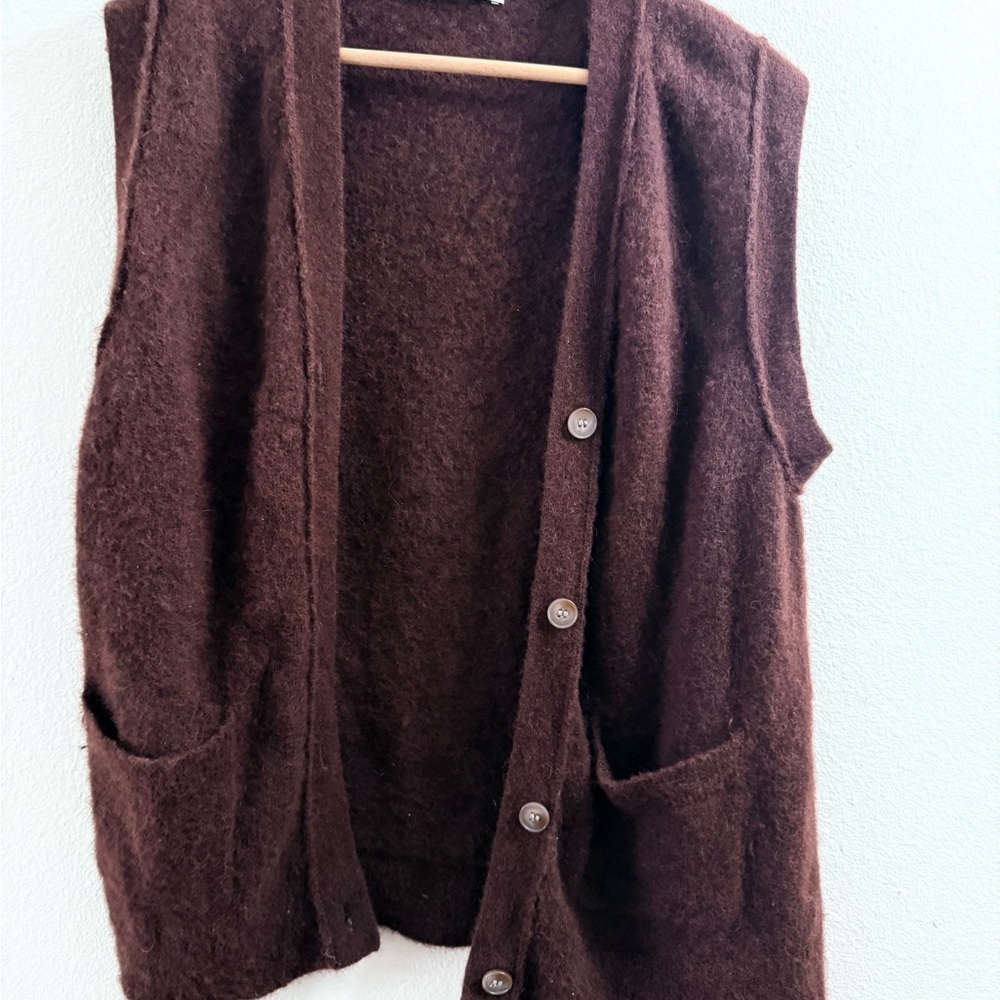 Zara Brown Women's Cardigan Vest